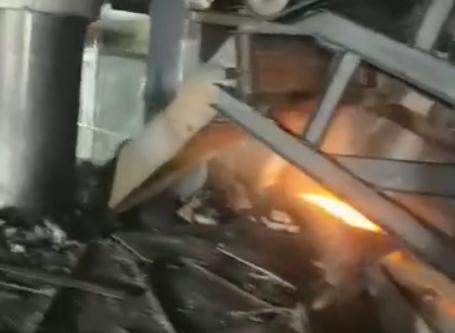 On site video of electric arc furnace smelting